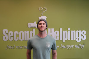Volunteer serves at Second Helpings during cross-country trip to raise awareness for homelessness